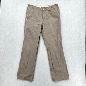 Columbia Pants Womens 12 Brown Straight Leg Cotton Canvas Outdoor Utility